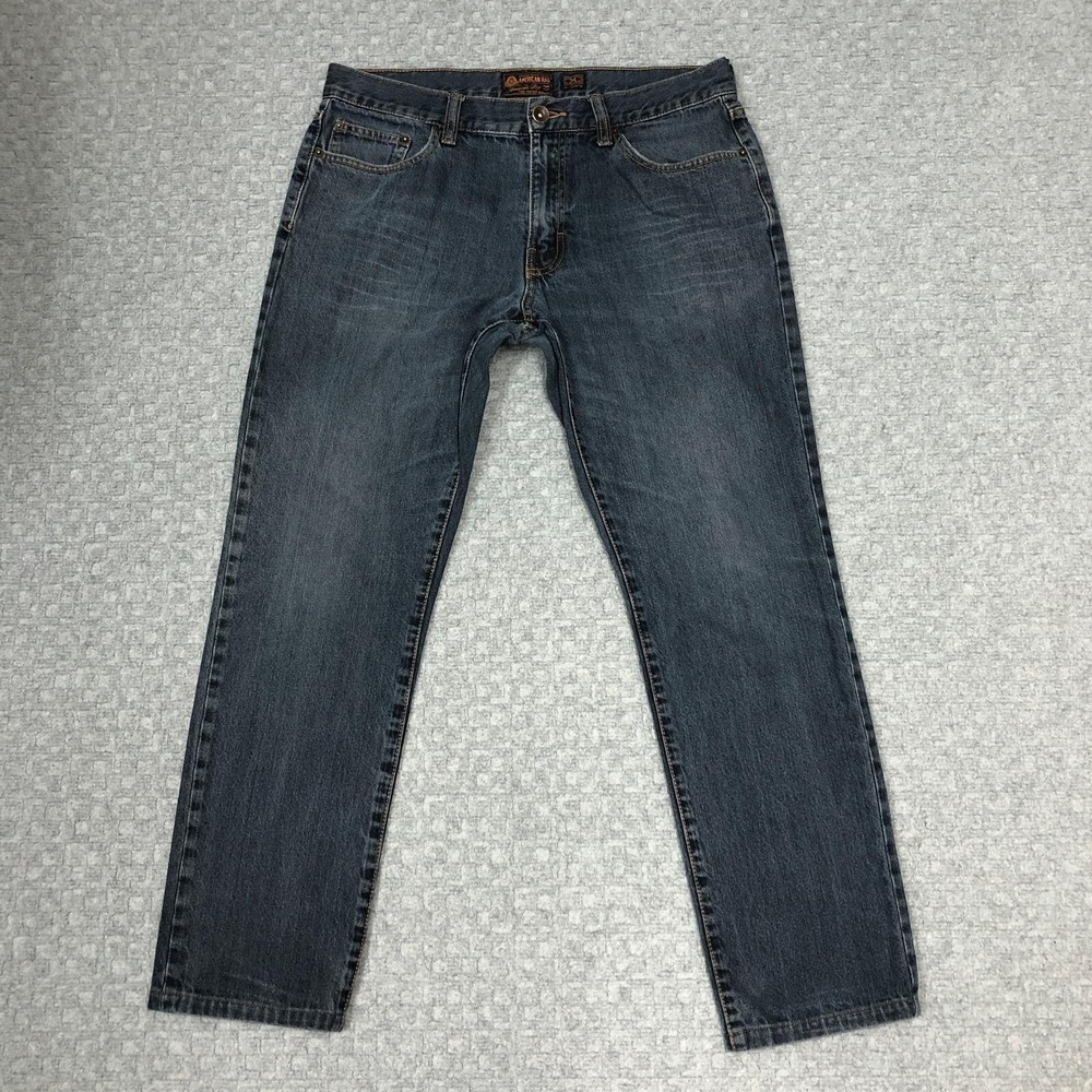 American Rag Jeans Mens 34x34 Blue Skinny Leg Denim Medium Wash Stretch Casual